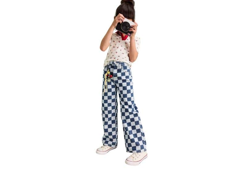 checker jeans