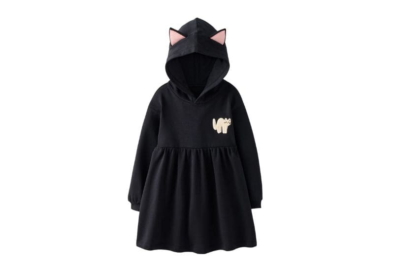 black cat dress